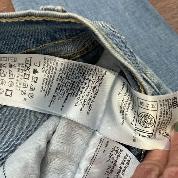 Levis 524 Jeans Womens 25 Too Superlow Skinny Medium Wash Stretch (8) - Picture 5 of 6